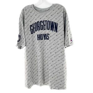 Champion Georgetown Hoyas Superfan T-Shirt Heather Gray Men's Size XL